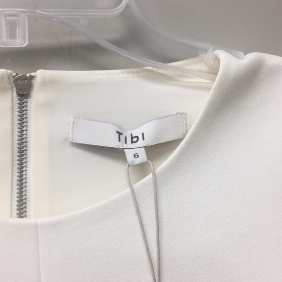 Tibi Could Shoulder Ivory Shift Dress - Picture 5 of 8